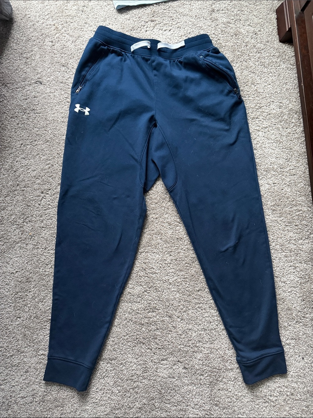 Under Armour Boys Navy Blue Athletic Joggers